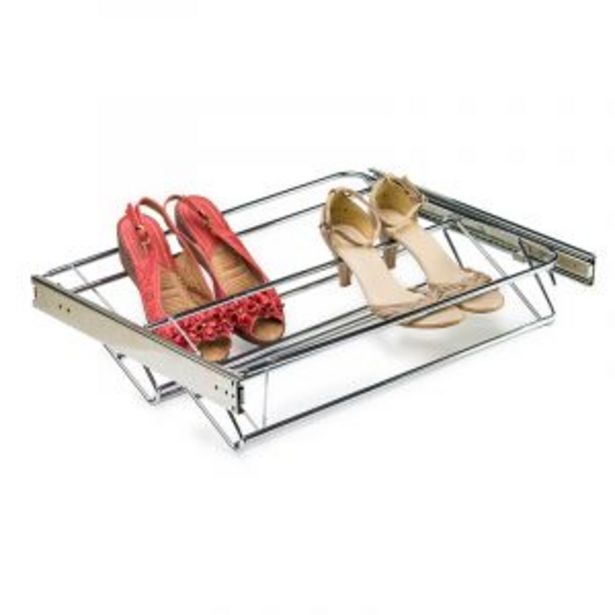 Shoe rack, pull out, extendable, chrome plated offer at Gelmar