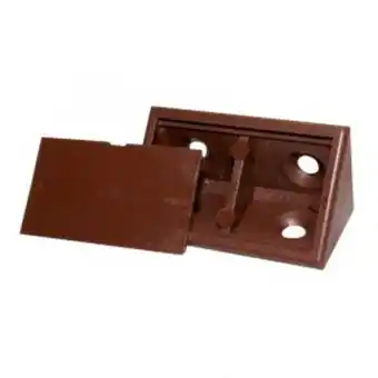 Corner block with cap, brown, 40 pieces