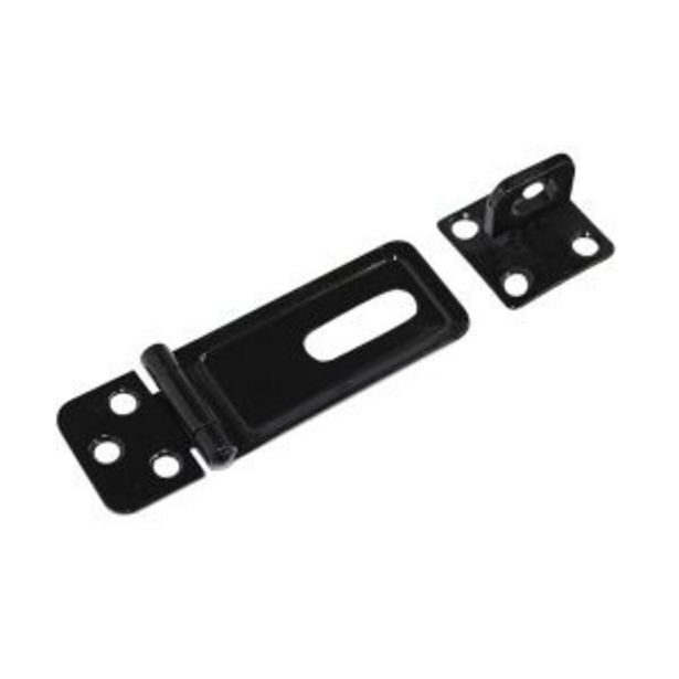 Hasp & staple, black, 90mm offer at Gelmar