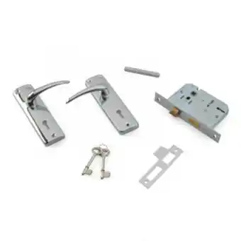 3 lever lock set, chrome plated