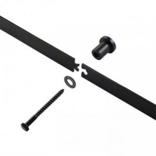 Barn door extension rail, 500mm, black offer at Gelmar
