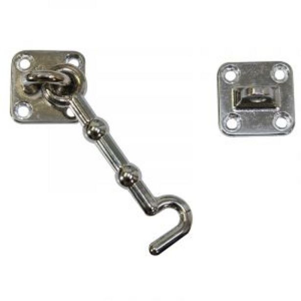Cabin hook, chrome plated, 100mm offer at Gelmar