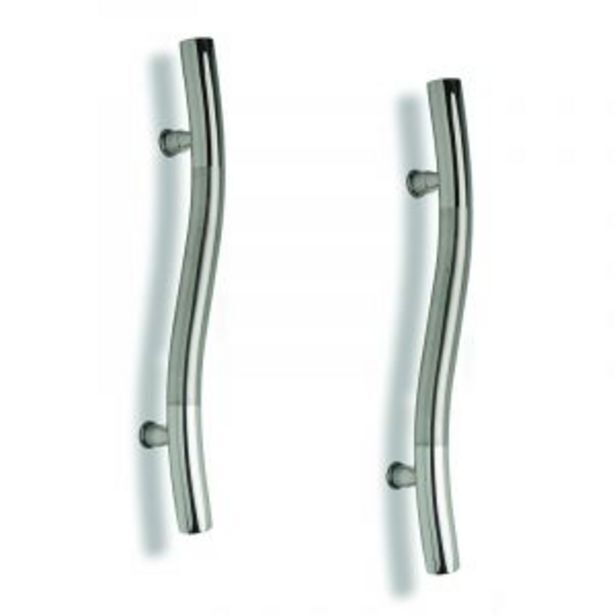 Entrance door handle, large sshaped, stainless steel, 530mm offer at