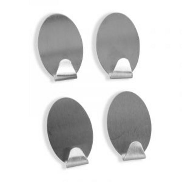 Oval hooks, stainless steel, 4 pieces offer at Gelmar