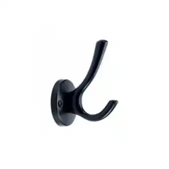 Hat and coat hook, black