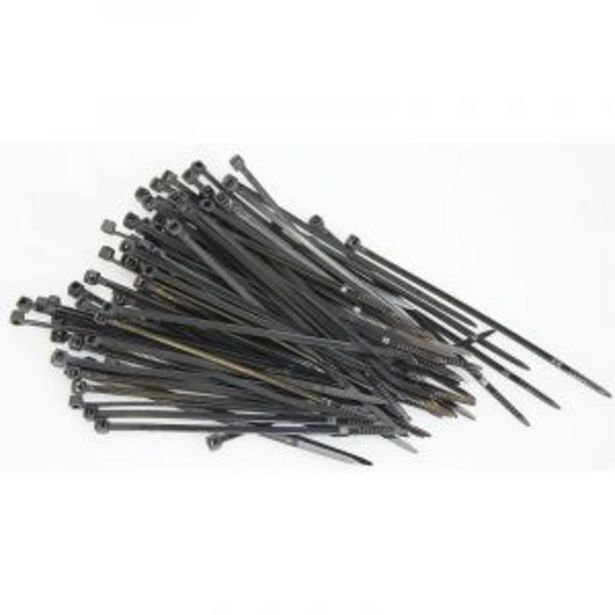 Cable ties, black, 4.8mm x 300mm, 100 pieces offer at Gelmar