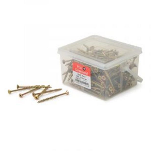 Chipboard screws, pozi, no.10, 4.8mm x 75mm, 200 pieces offer at Gelmar