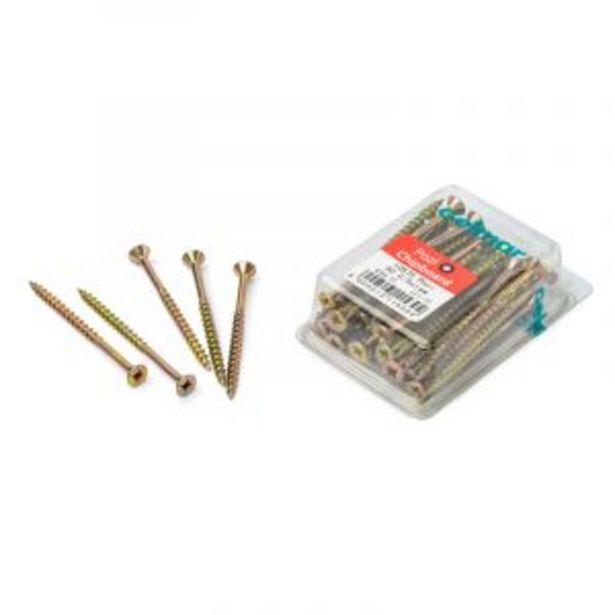 Chipboard screws, pozi, no.10, 4.8mm x 75mm, 40 pieces offer at Gelmar