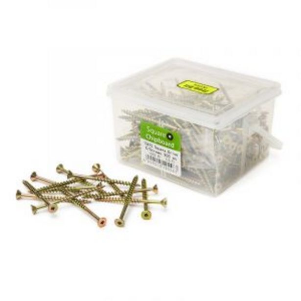 Chipboard screws, square, no.10, 4.8mm x 75mm, 200 pieces offer at Gelmar