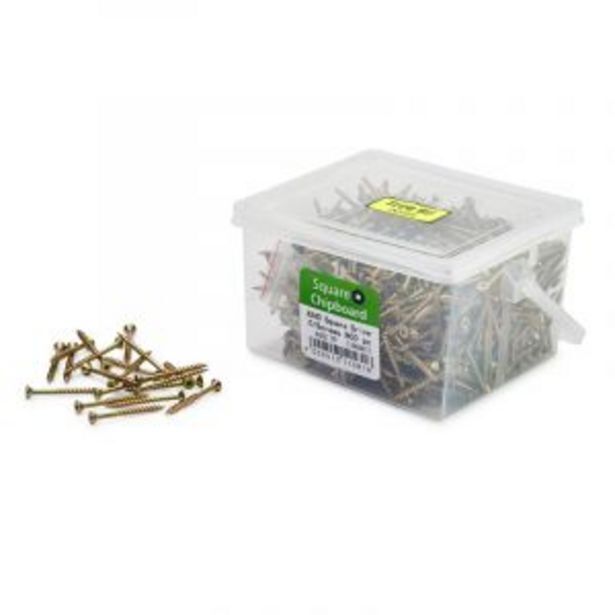 Chipboard screws, square, no.6, 3.5mm x 40mm, 800 pieces offer at Gelmar