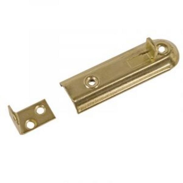 Cupboard bolt, yellow passivated steel, 4 pieces offer at Gelmar