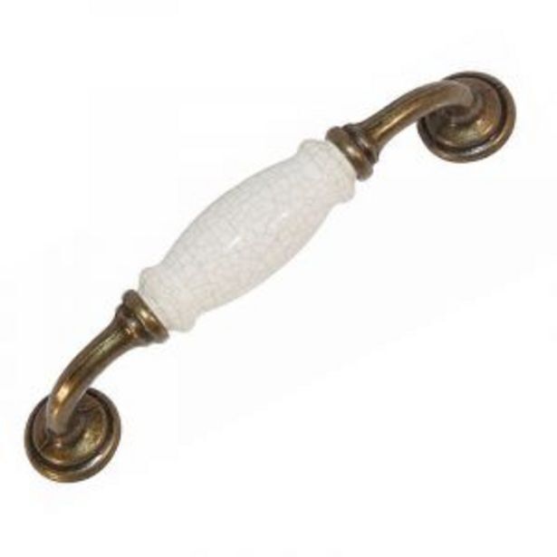 Crete handle, antique brass, 128mm offer at Gelmar
