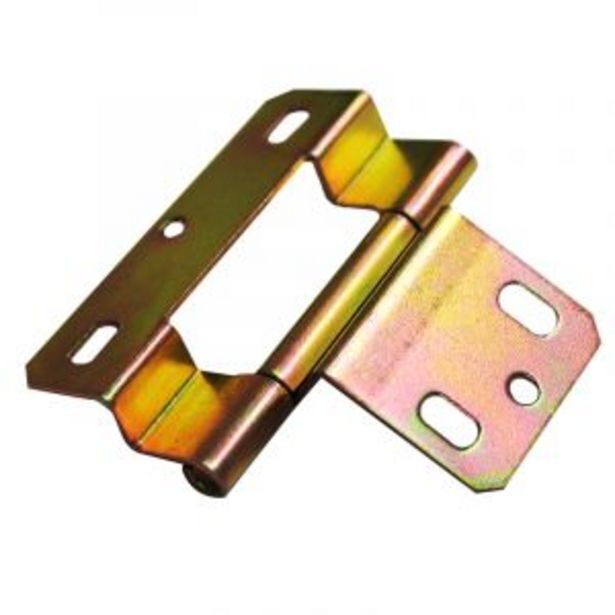 Easy fit hinge 1.2mm steel yellow passivated offer at Gelmar