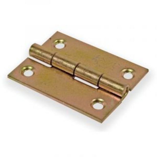 Butt hinge, brass plated, 50mm offer at Gelmar