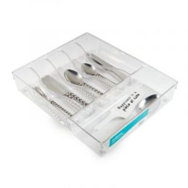 Cutlery tray, clear, 407mm x 334mm x 78mm offer at Gelmar