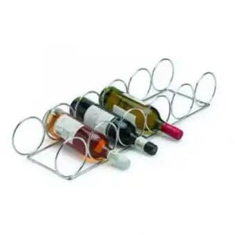 Gelmar 6 wine bottle ring holder, chrome plated offer