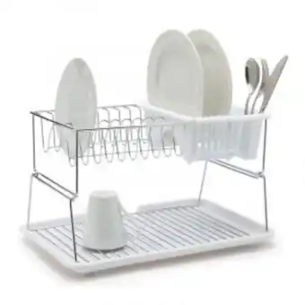 Gelmar Dish rack, 2 tier, white/stainless steel offer