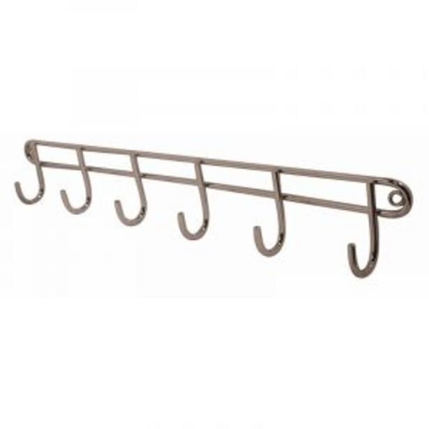 6 hook utility rack, stainless steel offer at Gelmar