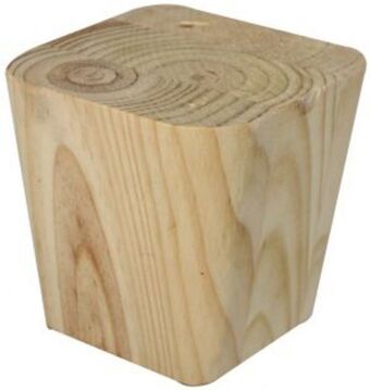 Bunfoot, tapered, h100mm x 90mm, raw pine