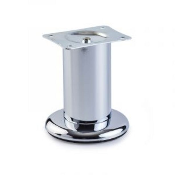 Round leg on base, h120mm x 72mm, chrome plated offer at Gelmar