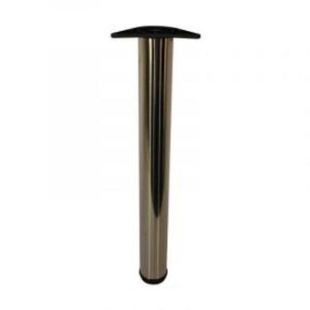 Office leg, h710mm x 80mm, brushed satin nickel