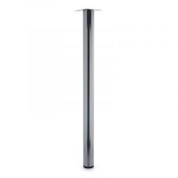 Bar leg, h1100mm x 76mm, brushed satin nickel offer at Gelmar