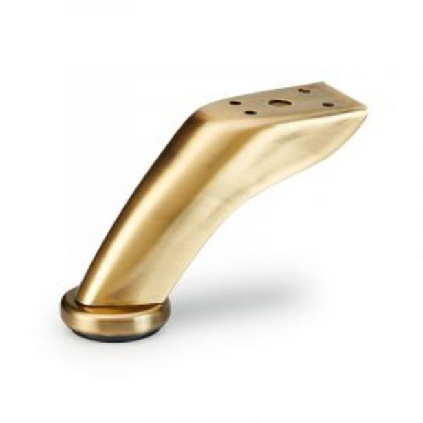 Curved leg, h90mm, antique brass offer at Gelmar