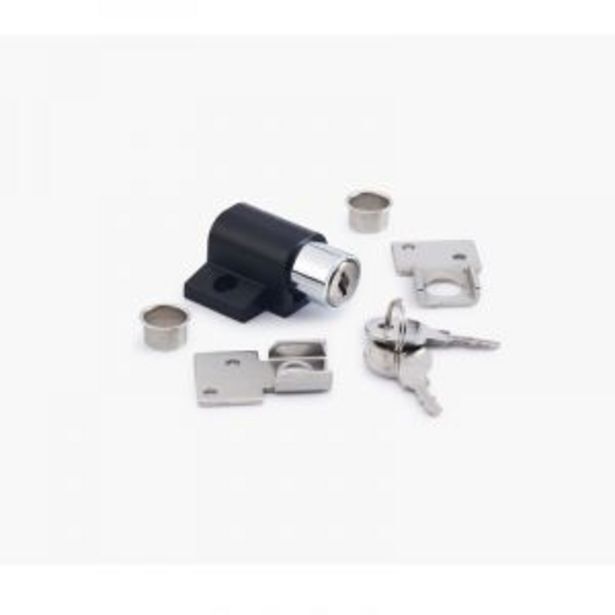 Patio door lock, black offer at Gelmar