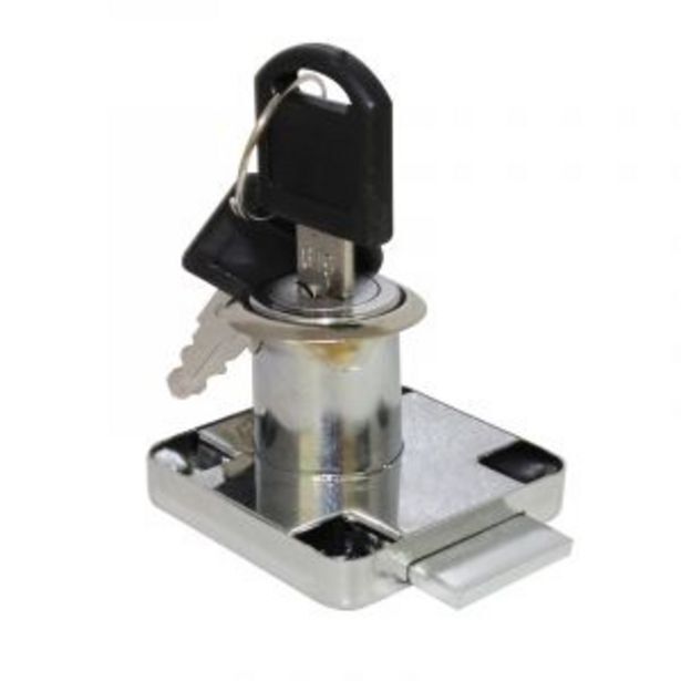 Drawer lock, key different, chrome plated offer at Gelmar