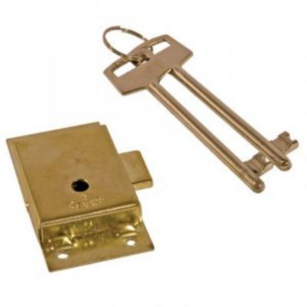Cupboard lock, 2 lever, brass plated offer at Gelmar