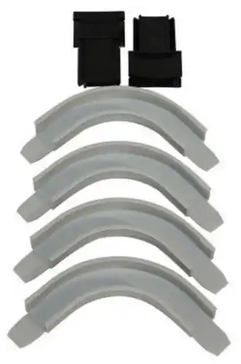 Roller shutter handle guides with 4 corners, grey