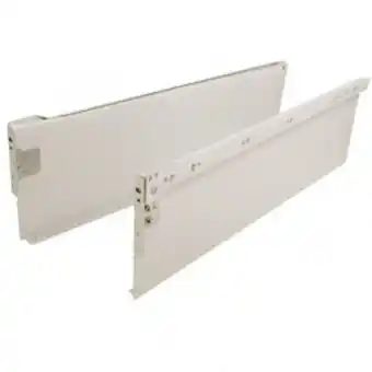 Metal drawer side, 500mm, h150, white, 25kg capacity, 2 pieces
