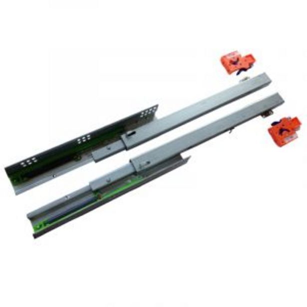 Soft close under mount runner, 500mm, 45kg capacity, 2 pieces offer at