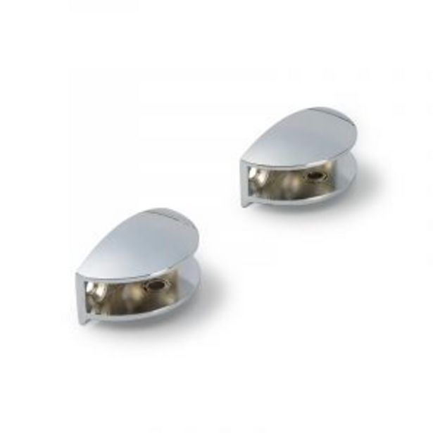 Glass shelf clamps, 2 pieces offer at Gelmar