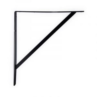 Shelf bracket, heavy duty, black, 450mm x 400mm