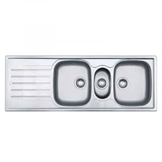 Franke, cascade, inset, double bowl with tidy, 1360mm x 500mm, cdx671