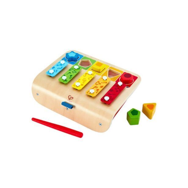 Hape shape sorter xylophone instrument offer at Toy Kingdom