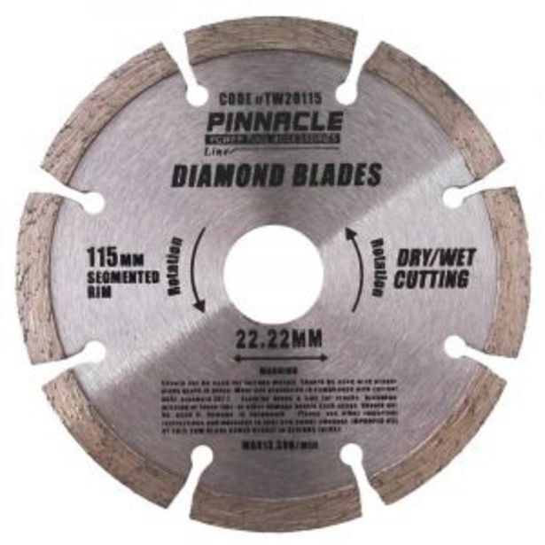 Pinnacle diamond blade, 115mm offer at Gelmar
