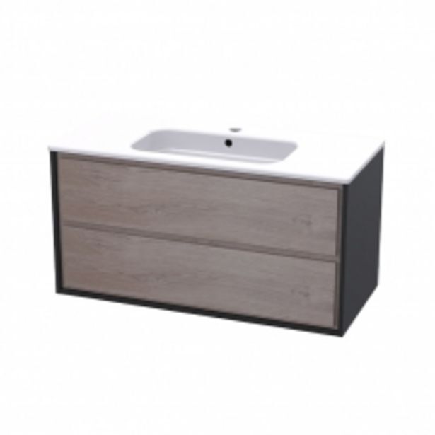 Vogue 1000mm w/h unit madur oak & smb+ victoria 1000mm basin offer at Bathroom Bizarre
