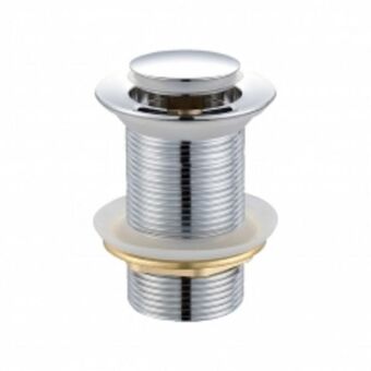 Basin pop-up waste (unslotted) - chrome