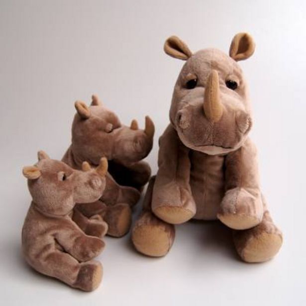 Toy Kingdom Rhino cute lrg 16cm 66209 offer