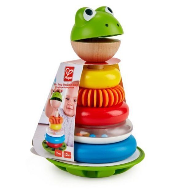 Toy Kingdom Hape mr.frog stacking rings offer