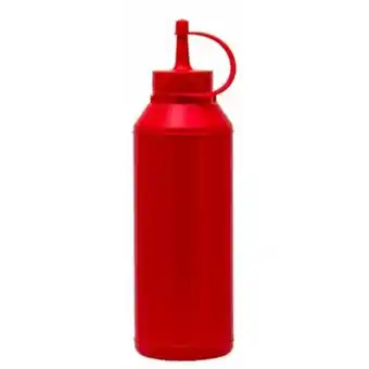 Plastic sauce bottle 500ml red 6pc