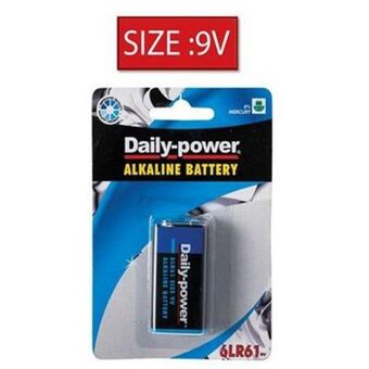 Batteries alkaline size 9volt 1pc