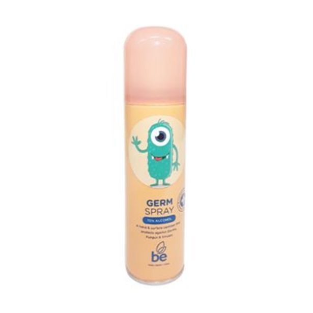 West Pack Lifestyle Be aerosol kids 70% alcohol germ spray 125ml orange offer