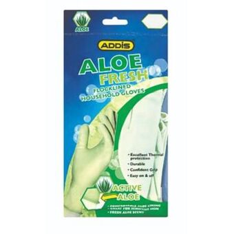 Household gloves aloe vera green large