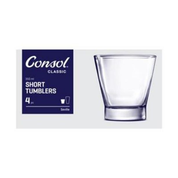 West Pack Lifestyle Seville tumbler whiskey 350ml 4pc offer
