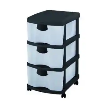 West Pack Lifestyle 3 maxi storage drawer: black frame + clear drawers offer