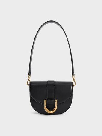 Charles & Keith Mini gabine saddle bag - black offer