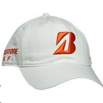 Bridgestone snedeker men's white/tangerine cap
